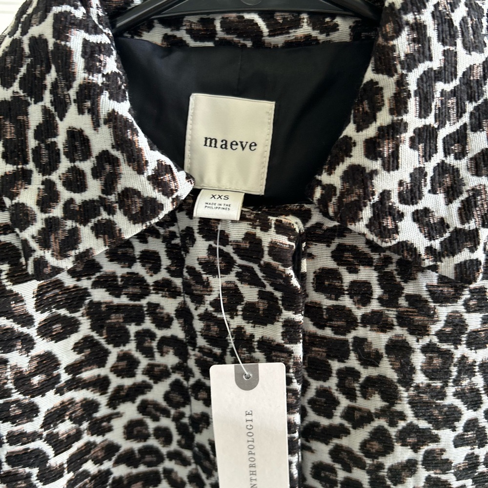 Anthropologie Maeve Leopard Babydoll Jacket - Picture 4 of 4